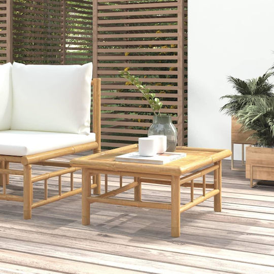Masa Masa de lounge pentru spații exterioare mici de bambus 65x55x30buc