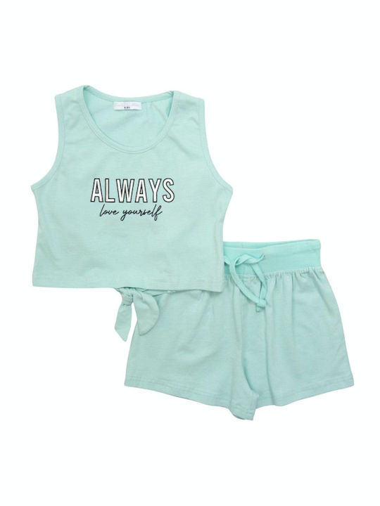 Funky Kids Set with Shorts Summer 2pcs Turquoise