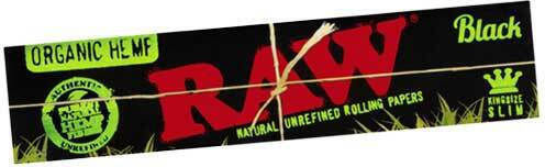 Raw Classic Black Organic Cigarette Rolling Papers Slim King Size 32 sheets 1pcs