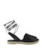 Women's Flat Sandals in Black Color