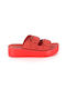 Parex Women's Platform Wedge Sandals Red