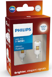 Philips Ultinon Pro6000 Car T10 Light Bulb LED 4000K Natural White 24V 2pcs