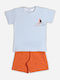 Nek Kids Wear Kinder Set mit Shorts Sommer 2Stück Hellblau