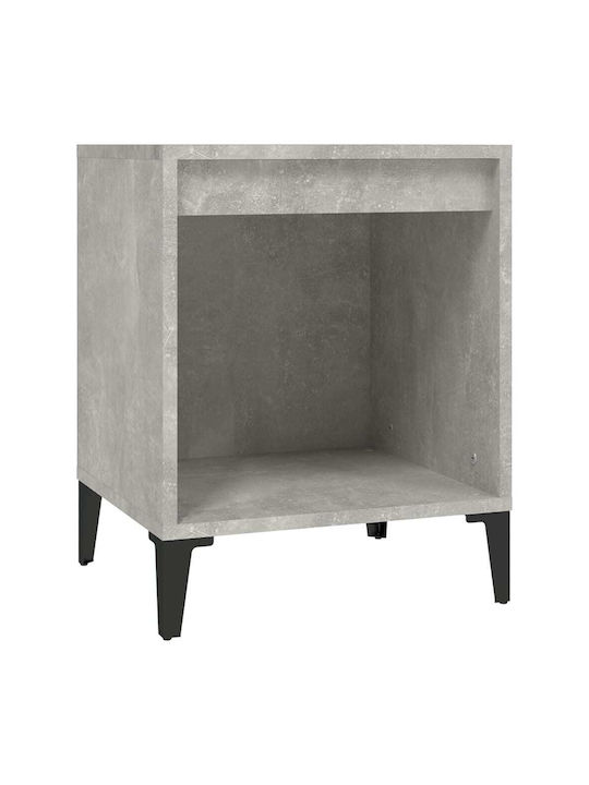 Wooden Bedside Table Cement 40x35x50cm