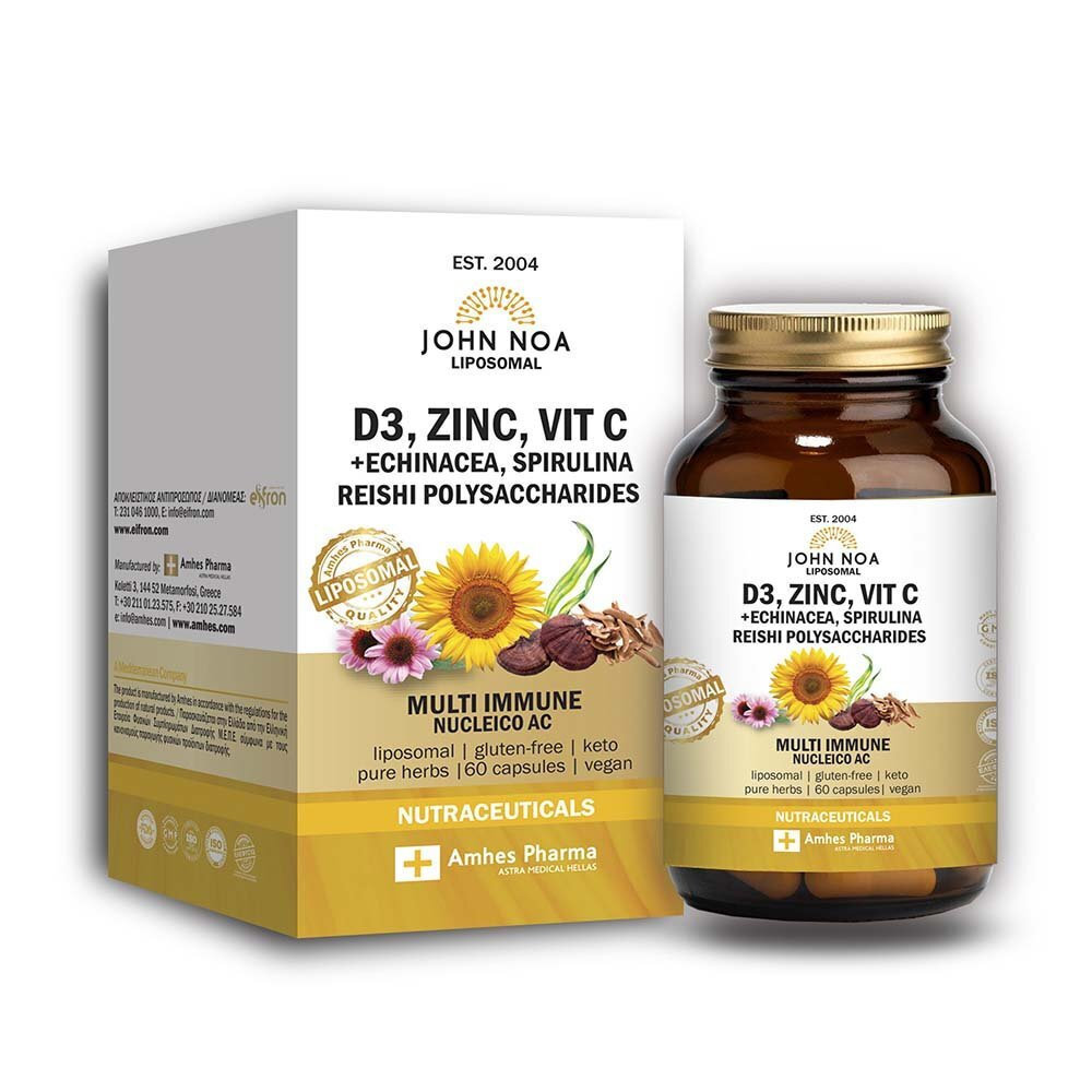 John Noa Liposomal D3, Zinc, Vit C+Echinacea, Spirulina, Reishi