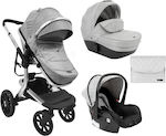 Kikka Boo Irene Adjustable 3 in 1 Baby Stroller Suitable for Newborn Gray 10.7kg