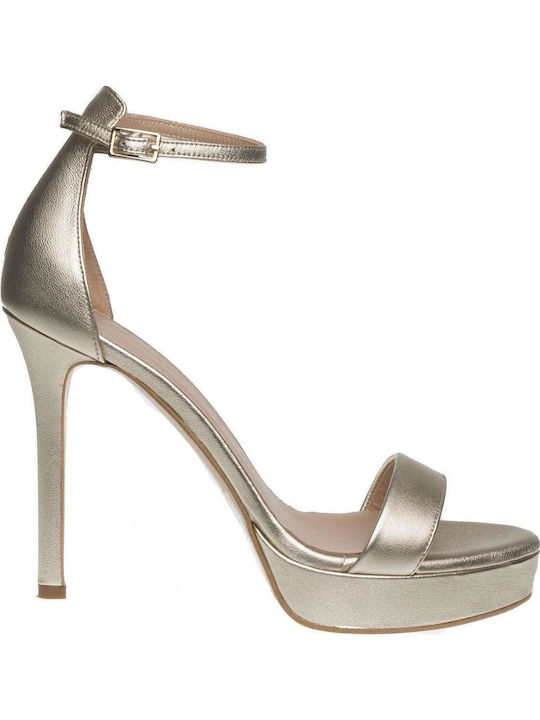 Mourtzi 85/860F13 Leather Sandals Gold