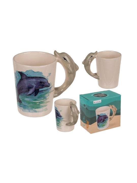 Dolphin Ceramic Cup Multicolour 300ml