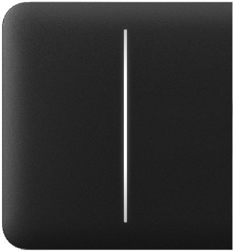 Ajax Systems Sidebutton Μετώπη Διακόπτη Φωτισμού Sidebutton σε Μαύρο Χρώμα 200005