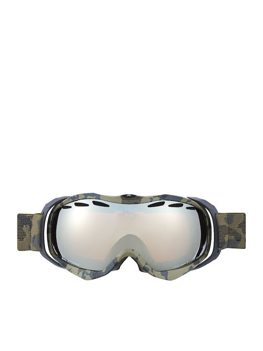 Cairn Alpha SPX3000 Μάσκα Σκι & Snowboard Παιδική Πράσινη με Φακό σε Γκρι Χρώμα