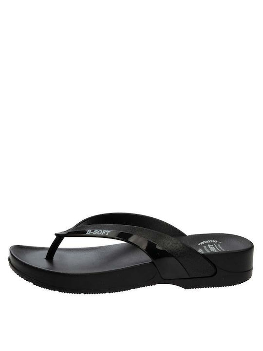 B-Soft Women's Flip Flops Black