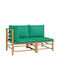 Zweisitziges Sofa Außenbereich Bamboo mit Kissen 124x69x65cm