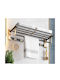 Wall Mounted Bathroom Shelf Metallic 60x23.5x14cm Gold