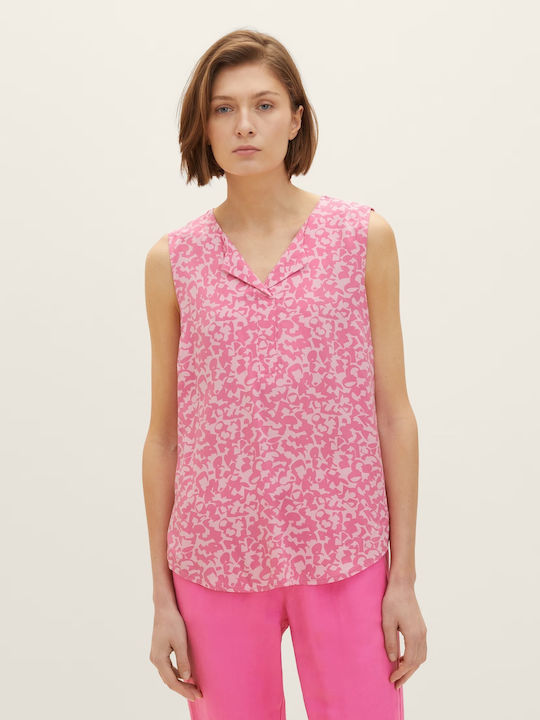 Tom Tailor Women's Summer Blouse Sleeveless Pink