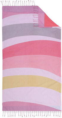 Nef-Nef Strandtuch Pareo Rose mit Fransen 170x90cm.