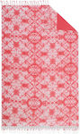 Nef-Nef Beach Towel Coral with Fringes 170x90cm.