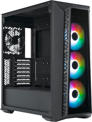 CoolerMaster Masterbox 520 Gaming Midi Tower Κουτί Υπολογιστή με Πλαϊνό Παράθυρο Μαύρο