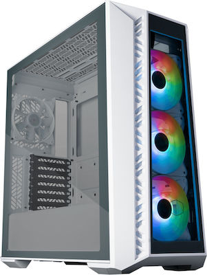 CoolerMaster Masterbox 520 Gaming Midi Tower Κουτί Υπολογιστή με Πλαϊνό Παράθυρο Λευκό