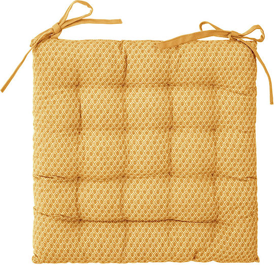 Atmosphera Otto Garden Chair Cushion Yellow 38x38 cm