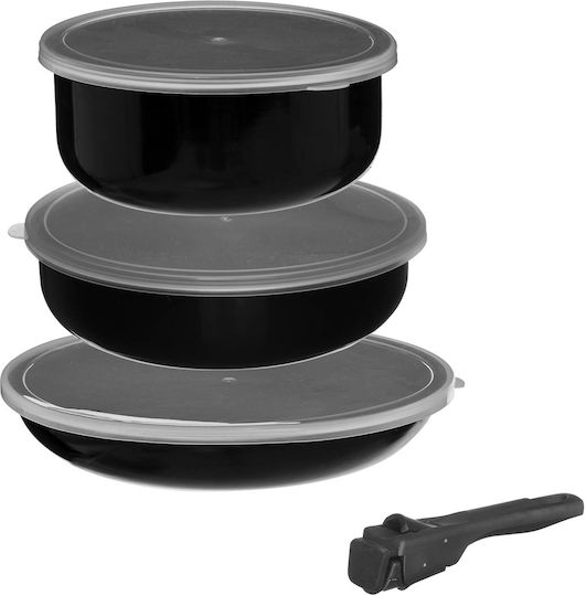 5Five Cookware Set Made of Aluminum Black 3 Pieces