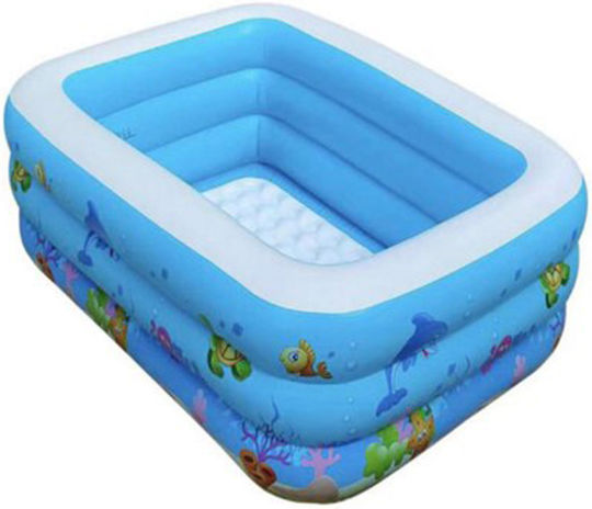 INTIME Kinder Pool Aufblasbar 150x110x50cm Blau
