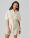 Vero Moda Sommer Mini Hemdkleid Kleid Birch
