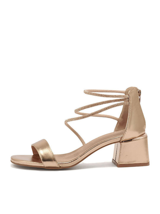 Sandalen mit Strass Rosa