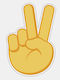 Crocs Jibbitz Charm Peace Hand Sign Κίτρινο