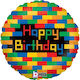 Round Birthday Balloon Super Mario Foil Multicolour 45cm