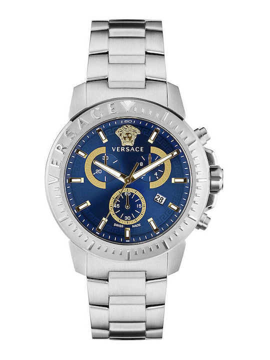 Versace V-Chrono Ανδρικό Ρολόι 44mm Χρονογράφος...