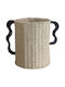 Inart Decorative Basket Wicker with Handles Beige 30x30x35cm