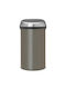Brabantia Touch Bin Coș de Gunoi Metal Platinum 60lt 1buc