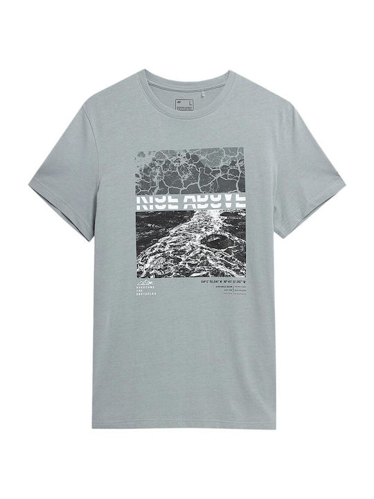 4F Men's Short Sleeve T-shirt Gray