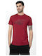 4F Herren T-Shirt Kurzarm Rot