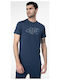 4F Herren T-Shirt Kurzarm Blau