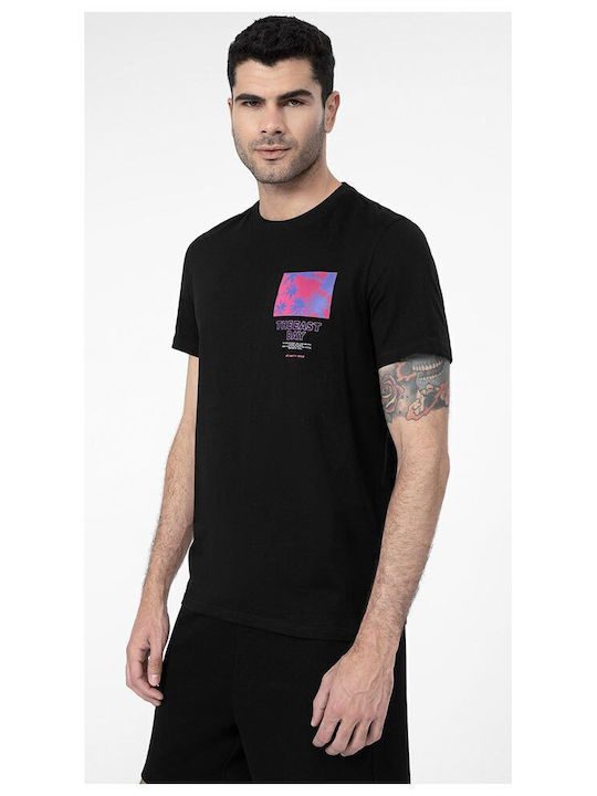 4F Tricou pentru bărbați cu mâneci scurte Negru