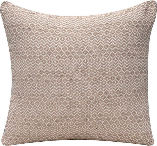 Madi Madi Herhaling Decorative Pillow Case 100% Cotton Beige 45x45cm