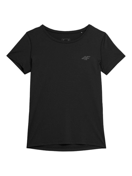 4F Γυναικείο Αθλητικό T-shirt Μαύρο