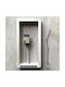 Synchronia Handmade Ecru Wall Decor Made of Wood 22.7x11.2x11.2cm
