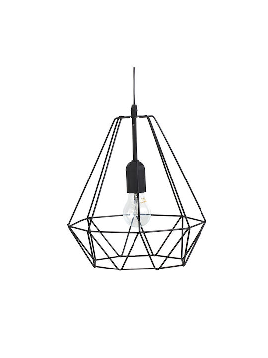 A-S Drim Pendant Light Single-Light Grid for Socket E27 Black