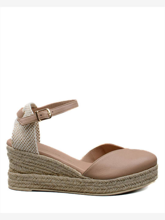 Mourtzi Damenplattformen im Espadrilles-Stil Braun