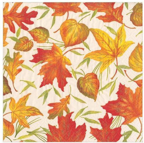 Χαρτοπετσέτες Ivory Woodland Leaves Πορτοκαλί 16x16.5εκ. 20τμχ