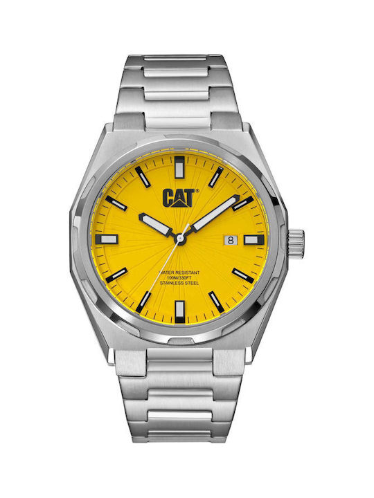 CAT California Uhr Batterie mit Silber Metallarmband