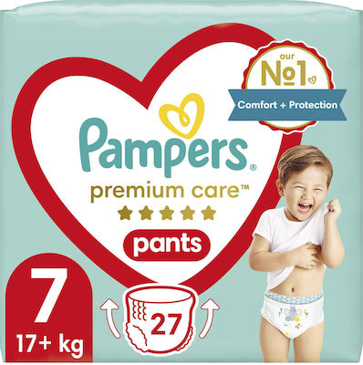 Pampers Windelhosen Premium Care Pants Premium Care Nr. 7 für 17+ kgkg 27Stück