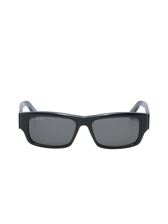 Balenciaga Men's Sunglasses with Black Plastic Frame and Gray Lens BB0261SA-001