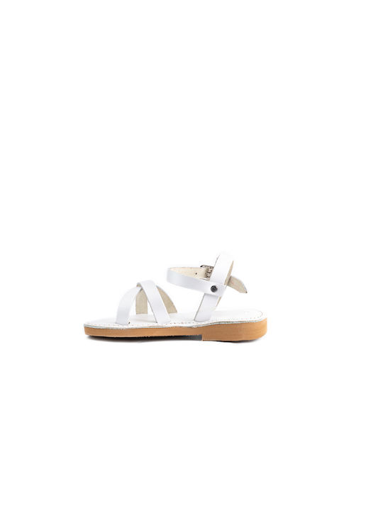 Children's leather sandal CODE 063g TOTAL WHITE