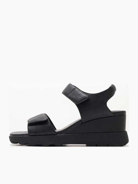 Anatomic Women's Leather Ankle Strap Platforms Black D35G0C 00085 C9999