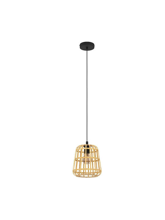 Eglo Montezuelo Pendant Light Single-Light Grid for Socket E27 Brown