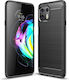 Techsuit Carbon Back Cover Silicon Negru (Edge 20 Lite)
