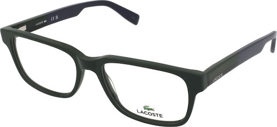 Lacoste Мъжки Пластмасов Рамка за Очила Зелен L2910-300